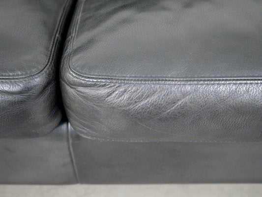 Black Two-Seater Sofa in Leather by F.W. Möller for Cor, 2000s-JV-2027166