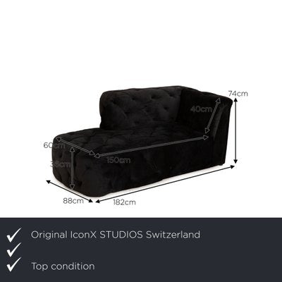 Black Velvet Lounger from IconX Studios-RQW-1748531