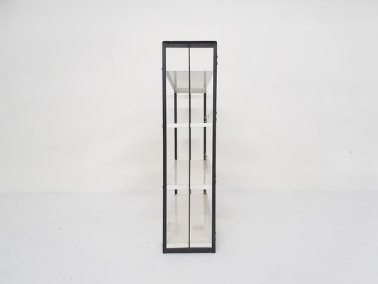 Black & White Metal Book Shelves from Tomado, Holland, 1950s-ZO-1210943