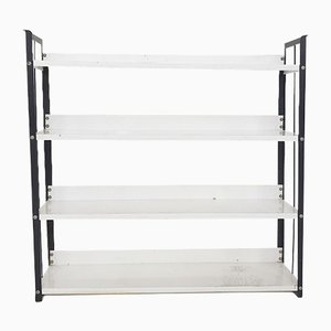 Black & White Metal Book Shelves from Tomado, Holland, 1950s-ZO-1210943