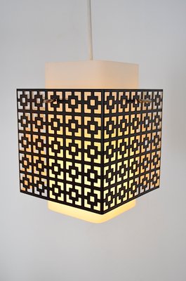 Black & White Pendant Lamp, 1960s-OV-850174