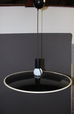 Black & White Sheet Metal Ceiling Lamp from FLOS, 1980s-BCR-848065