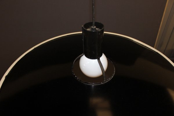 Black & White Sheet Metal Ceiling Lamp from FLOS, 1980s-BCR-848065