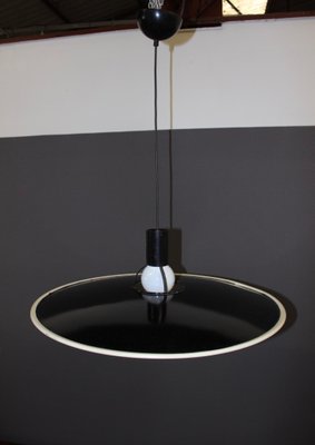 Black & White Sheet Metal Ceiling Lamp from FLOS, 1980s-BCR-848065