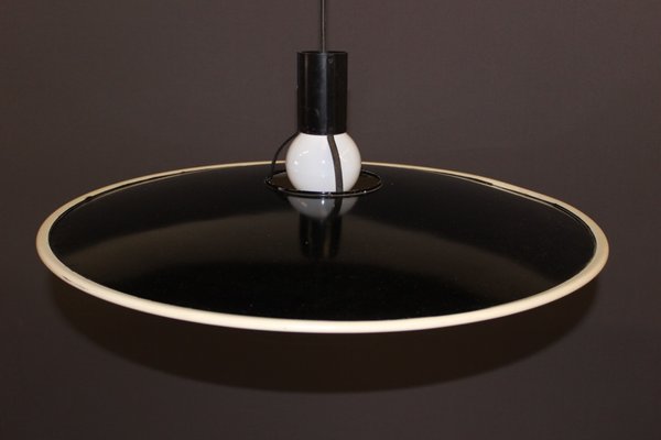 Black & White Sheet Metal Ceiling Lamp from FLOS, 1980s-BCR-848065