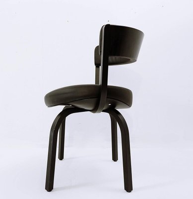 Black Wood and Leather 404 Dining Chair from Thonet-JG-1239512