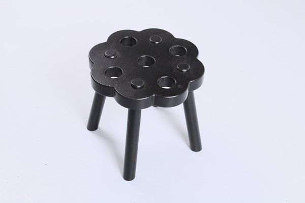 Black Wood Flower Shaped Ryssby Stool from Ikea, 2014-XT-2041403