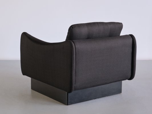 Black Wool & Wood Armchair by Michel Mortier for Steiner, France, 1963-FMT-1389462