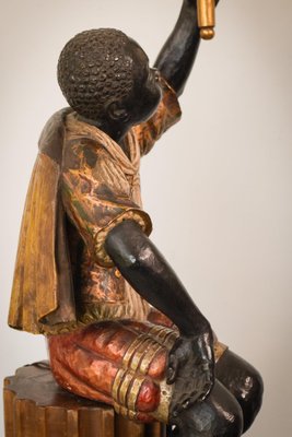 Blackamoor Polychrome Column-AOI-1360119