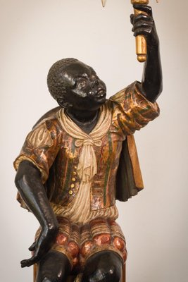 Blackamoor Polychrome Column-AOI-1360119