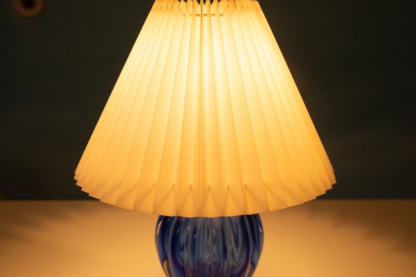 Bleu Murano Glass Table Lamp, 1950s-HGA-1790950