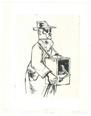 Blind Man - Original Etching by A. Ruellan - Mid 20th Century Mid 20th Century-ZCI-758729