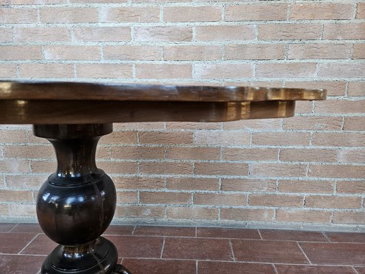 Blond Walnut Biscuit Table with Maple Inlays, Pink Maple and Mahogany, 1940s-ZUW-1799548