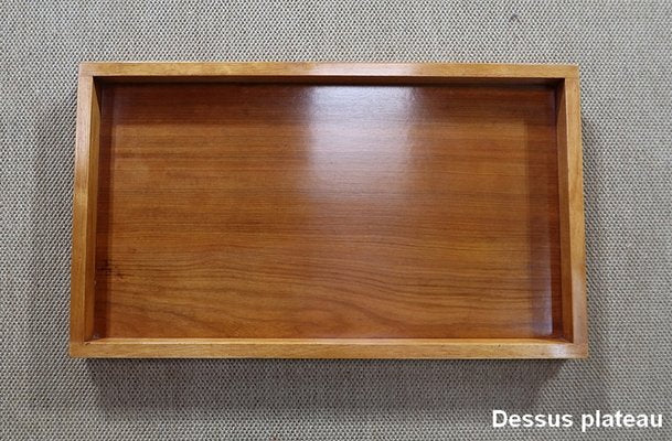 Blonde Mahogany Table with Wheels, 1960s-RVK-1142126