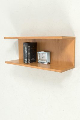 Blonde Veneer Wall Shelf-OKG-1750993