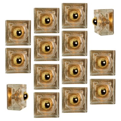 Blown Glass Cube Table, Wall or Ceiling Lights, Austria, 1960s-VDW-1293715