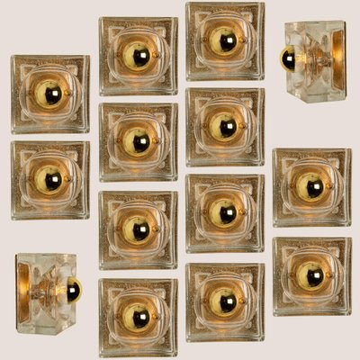 Blown Glass Cube Table, Wall or Ceiling Lights, Austria, 1960s-VDW-1293715