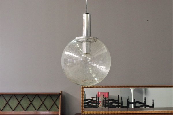 Blown Glass Sphere Suspension Light, 1970s-KNM-1386243