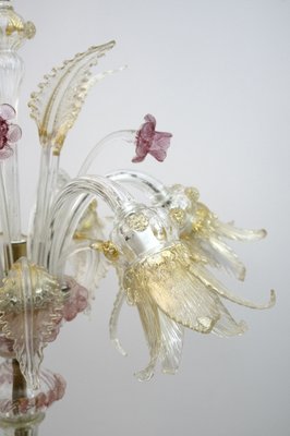 Blown Murano Glass Ca'Rezzonico Floor Lamp with 6 Arms, Italy, 1950s-FER-1223475