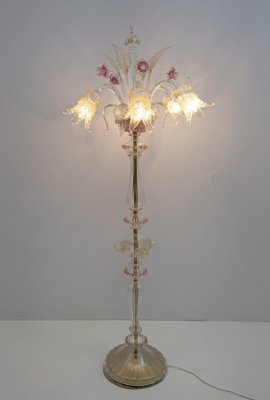 Blown Murano Glass Ca'Rezzonico Floor Lamp with 6 Arms, Italy, 1950s-FER-1223475