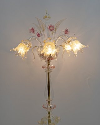 Blown Murano Glass Ca'Rezzonico Floor Lamp with 6 Arms, Italy, 1950s-FER-1223475