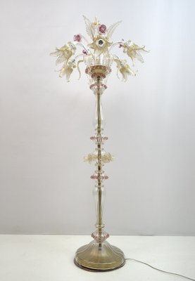 Blown Murano Glass Ca'Rezzonico Floor Lamp with 6 Arms, Italy, 1950s-FER-1223475