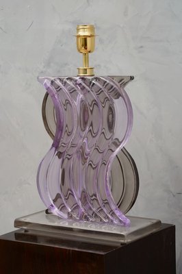 Blown Periwinkle Murano Glass Table Lamp, 1970s-UH-802053