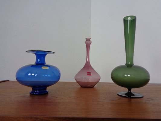 Blown Vases by Thuringian Glaskunst Lauscha, 1960, Set of 3-RDW-1312922