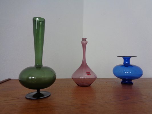 Blown Vases by Thuringian Glaskunst Lauscha, 1960, Set of 3-RDW-1312922