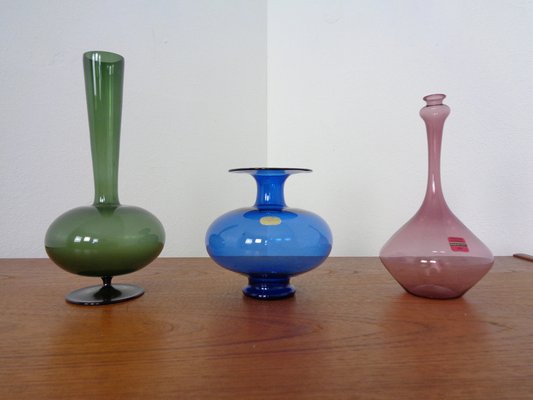 Blown Vases by Thuringian Glaskunst Lauscha, 1960, Set of 3-RDW-1312922