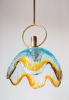 Blue and Amber Murano Glass Lamp, 1970s-JWI-1299363