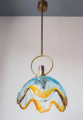 Blue and Amber Murano Glass Lamp, 1970s-JWI-1299363