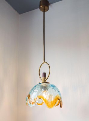 Blue and Amber Murano Glass Lamp, 1970s-JWI-1299363