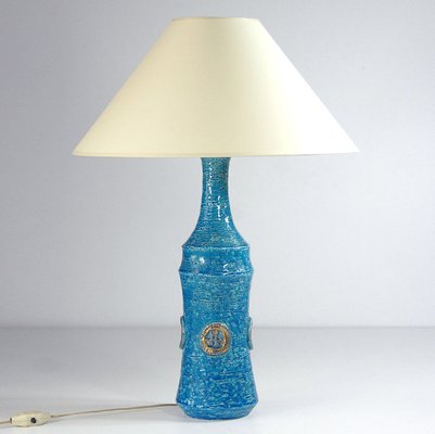 Blue and Gold Ceramic Table Lamp from Bitossi, 1960s-GIW-938644