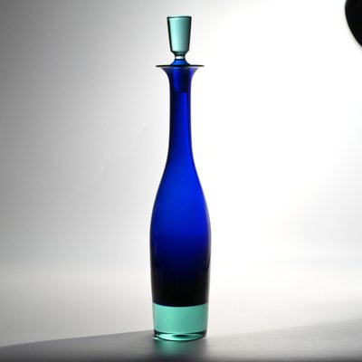 Blue and Green Glass Decanter by Anna Kjaer for Royal Copenhagen, 1990s-IXK-1782544