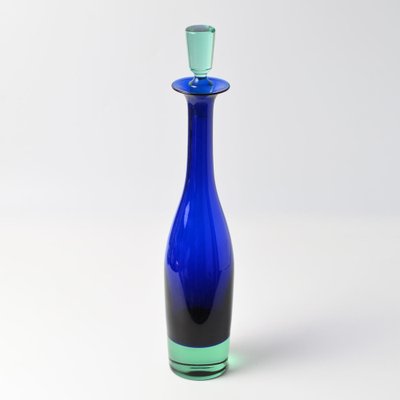 Blue and Green Glass Decanter by Anna Kjaer for Royal Copenhagen, 1990s-IXK-1782544