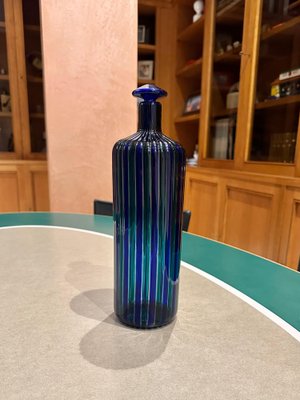 Blue and Green Murano Glass Bottle attributed to Fulvio Bianconi for Venini, Italy, 1988-LYQ-1419251