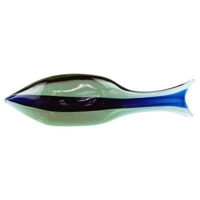 Blue and Green Murano Glass Fish attributed to Antonio Da Ros for Cenedese Murano, Italy, 1960s-MH-1721301