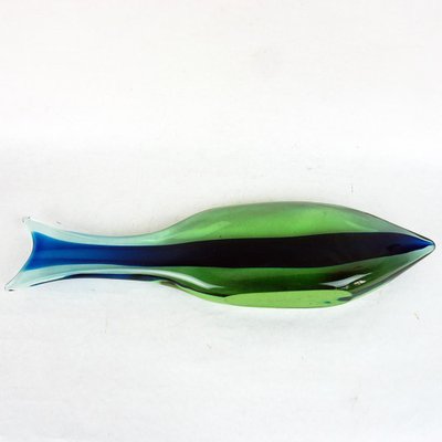 Blue and Green Murano Glass Fish attributed to Antonio Da Ros for Cenedese Murano, Italy, 1960s-MH-1721301