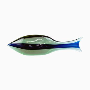 Blue and Green Murano Glass Fish attributed to Antonio Da Ros for Cenedese Murano, Italy, 1960s-MH-1721301