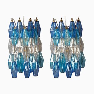 Blue and Light Blue Poliedri Sconces, Set of 2-MBH-1052813