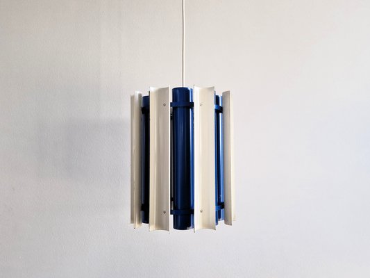 Blue and White Pendant Lamp by Yki Nummi for Orno, Finland, Mexico, 1960s-NV-1744097