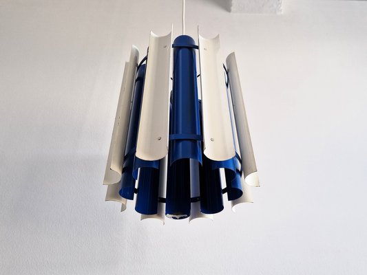 Blue and White Pendant Lamp by Yki Nummi for Orno, Finland, Mexico, 1960s-NV-1744097