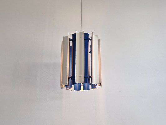 Blue and White Pendant Lamp by Yki Nummi for Orno, Finland, Mexico, 1960s-NV-1744097