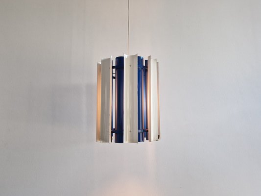 Blue and White Pendant Lamp by Yki Nummi for Orno, Finland, Mexico, 1960s-NV-1744097