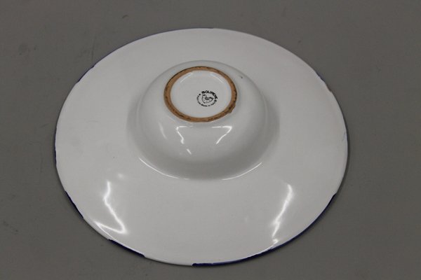 Blue and White Striped Ceramic Bowl from Solimene-DPP-1113241