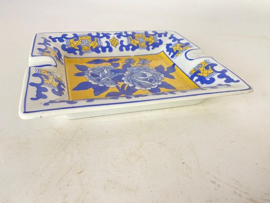 Blue and Yellow Ceramic Ashtray or Vide Poche, Italy, 1960s-UR-1721160