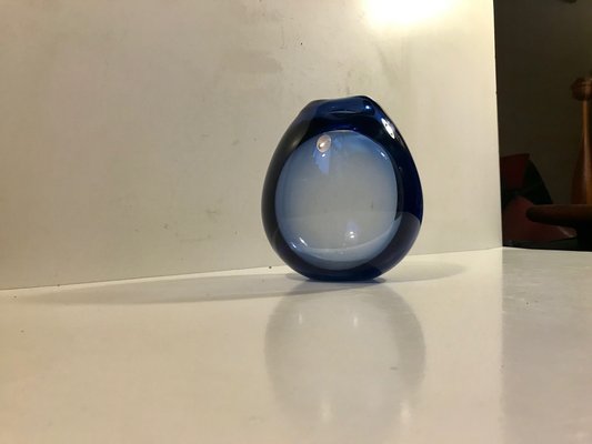 Blue Art Glass Vase by Per Lütken for Holmegaard, 1960s-LCR-550578