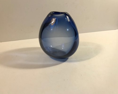 Blue Art Glass Vase by Per Lütken for Holmegaard, 1960s-LCR-550578