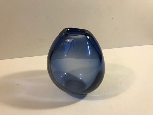 Blue Art Glass Vase by Per Lütken for Holmegaard, 1960s-LCR-550578